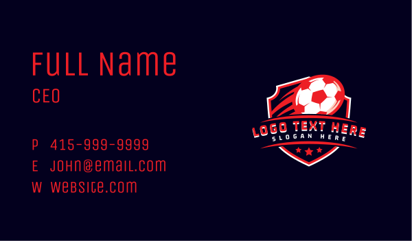 Soccer Sport League Business Card Design Image Preview