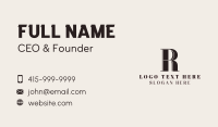 Upscale Brand Boutique Letter R Business Card Design