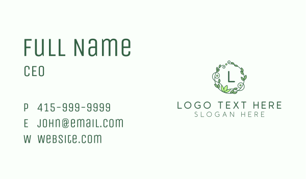 Garden Boutique Letter  Business Card Design Image Preview