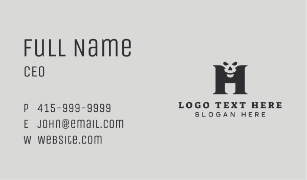 Punk Skull Tattoo Business Card Design Image Preview