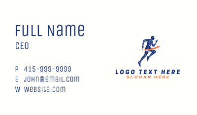 Cardio Sprint Man Business Card Image Preview
