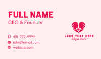 Lady Romance Heart Business Card Image Preview
