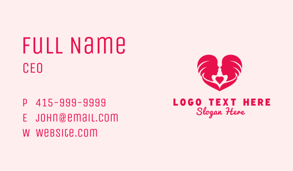 Lady Romance Heart Business Card Design Image Preview