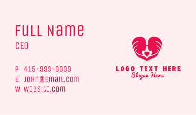 Lady Romance Heart Business Card