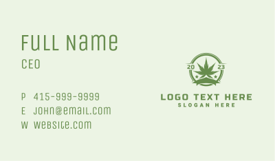 Marijuana Plant Badge Business Card Image Preview