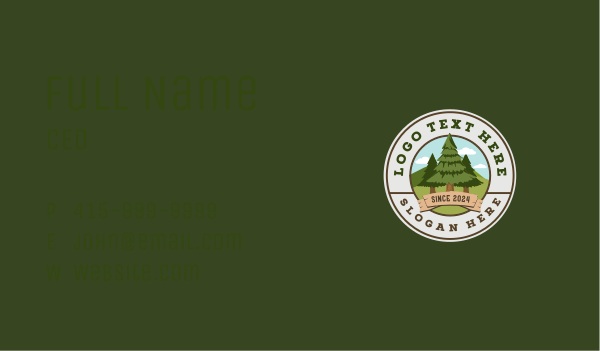 Nature Tree Forest Business Card Design Image Preview