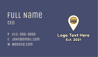 Burger Location Pin Business Card Image Preview