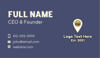 Burger Location Pin Business Card Image Preview