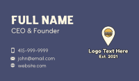 Burger Location Pin Business Card Design