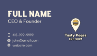 Burger Location Pin Business Card Image Preview