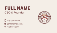Maroon Subdivision Roof Business Card Design