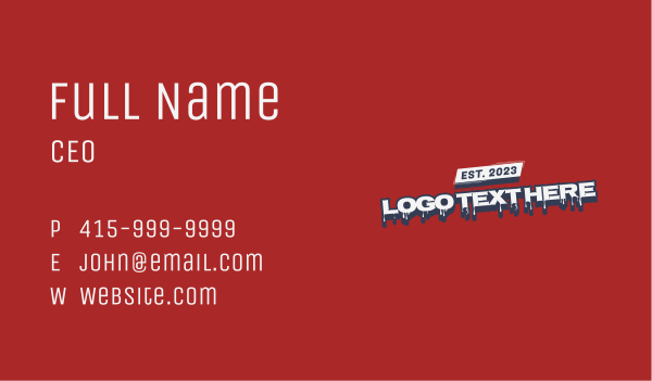 Street Paint Wordmark Business Card Design Image Preview