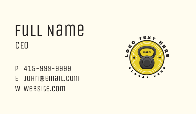 Kettlebell Exercise Gym Business Card Image Preview