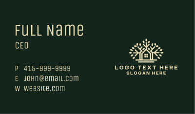 Residential Tree Landscape Business Card Image Preview