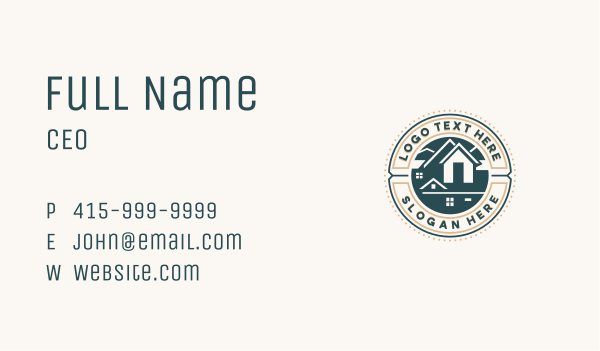 Roofing Property Roof Business Card Design Image Preview