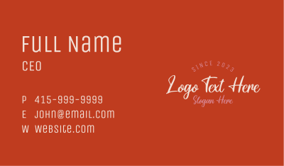 Cursive Generic Business Business Card Image Preview