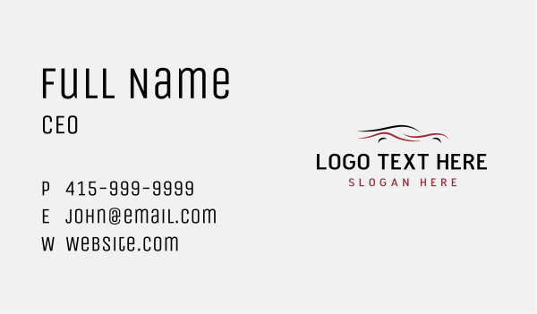 Automobile Racing Car Business Card Design Image Preview