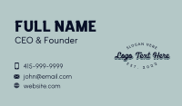 Vintage Business Wordmark Business Card Image Preview