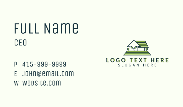 Greenhouse Lawn Plant Business Card Design Image Preview