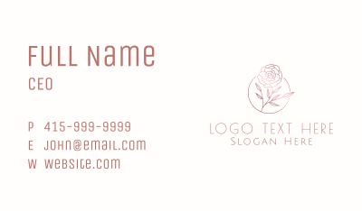 Classy Beauty Rose Flower Business Card Image Preview