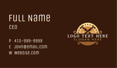 Hammer Woodworking Craftsman Business Card Image Preview