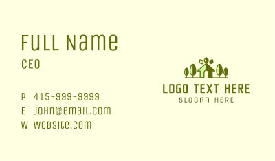 Green House Landscape Business Card Image Preview