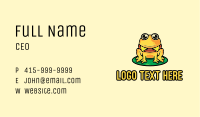 Cute Yellow Frog Business Card Image Preview