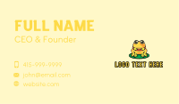 Cute Yellow Frog Business Card Image Preview