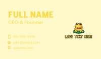 Cute Yellow Frog Business Card Design