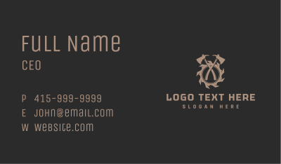 Lumberjack Axe Workshop Business Card Image Preview