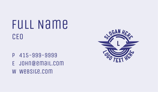 Cargo Wings Lettermark Business Card Design Image Preview