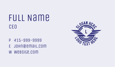 Cargo Wings Lettermark Business Card Image Preview
