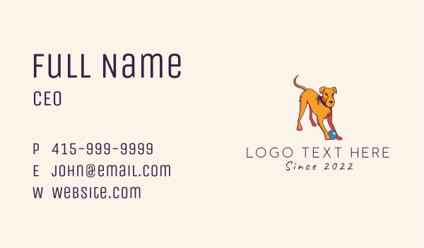 Pet Dog Toy  Business Card Design Image Preview