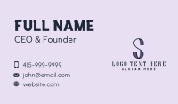 Purple Letter S Business Card Image Preview