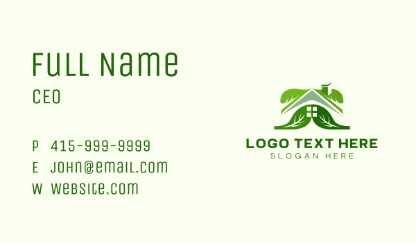Leaf House Property Business Card Design Image Preview
