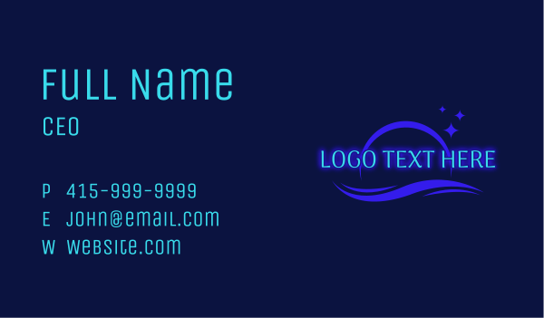 Night Sea Wordmark Business Card Design Image Preview
