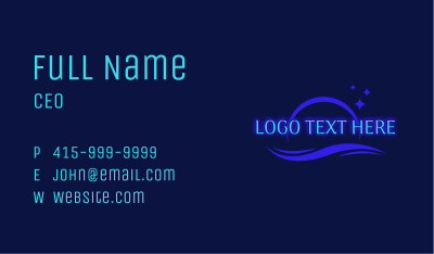 Night Sea Wordmark Business Card Image Preview