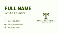 Garden Pillar Letter T Business Card Image Preview