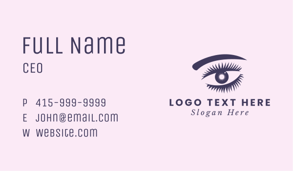 Contact Lens Eyelashes Business Card Design Image Preview