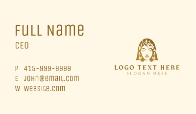 Elegant Floral Woman Business Card Image Preview
