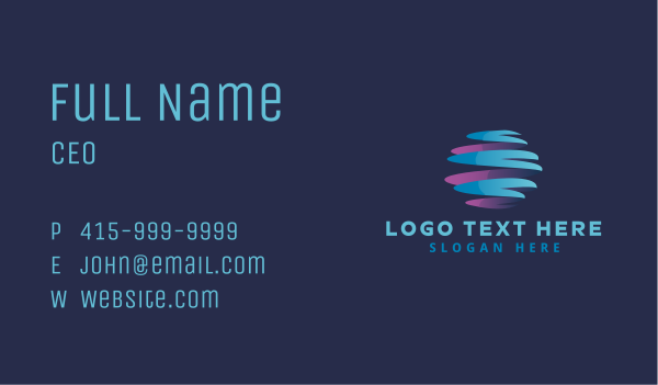 Modern Global Firm Business Card Design Image Preview