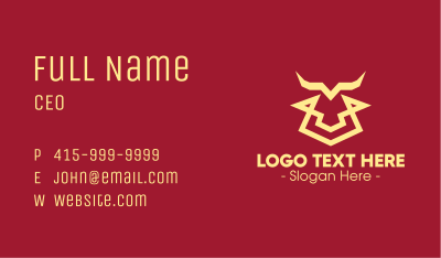 Geometric Bull Lines Business Card Image Preview