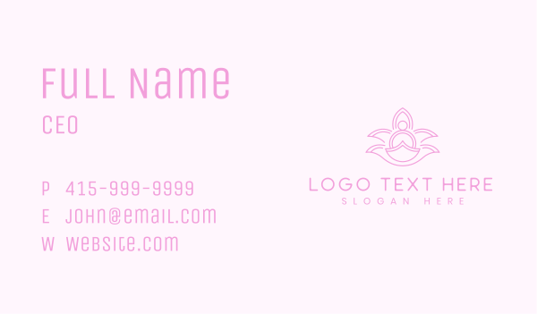 Yoga Pose Lotus Business Card Design Image Preview