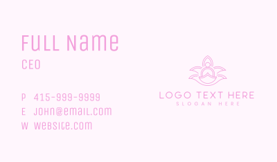 Yoga Pose Lotus Business Card Image Preview
