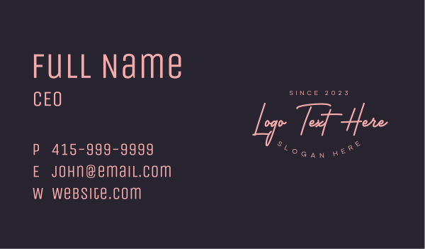 Classy Wordmark Perfume Business Card Design Image Preview