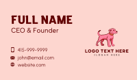 Pink Puppy Dog Cartoon Business Card Preview