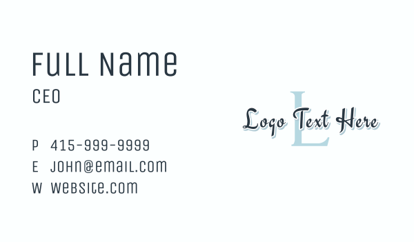 Script Luxury Letter Business Card Design Image Preview