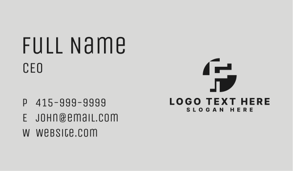 Creative Startup Letter F Business Card Design Image Preview