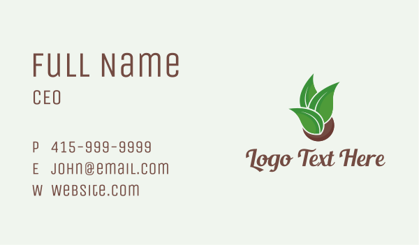 Eco Friendly Plant Business Card Design Image Preview