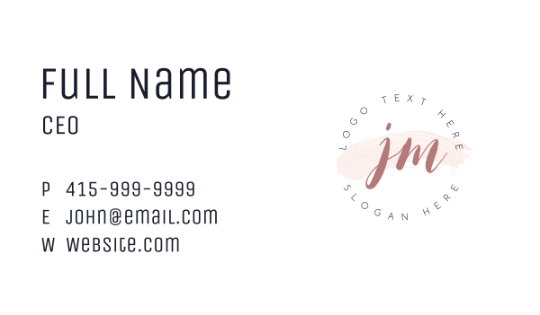 Makeup Styling Monogram Business Card Design Image Preview